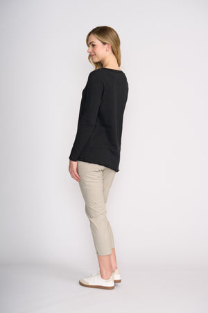 Foil New Twist Top in Black