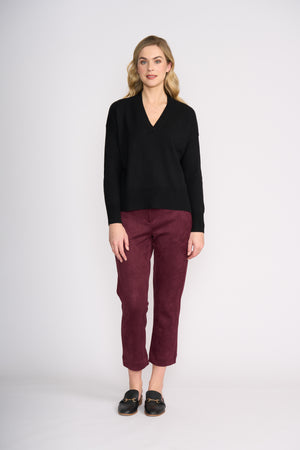 Foil Raiser Pant in Black Cherry