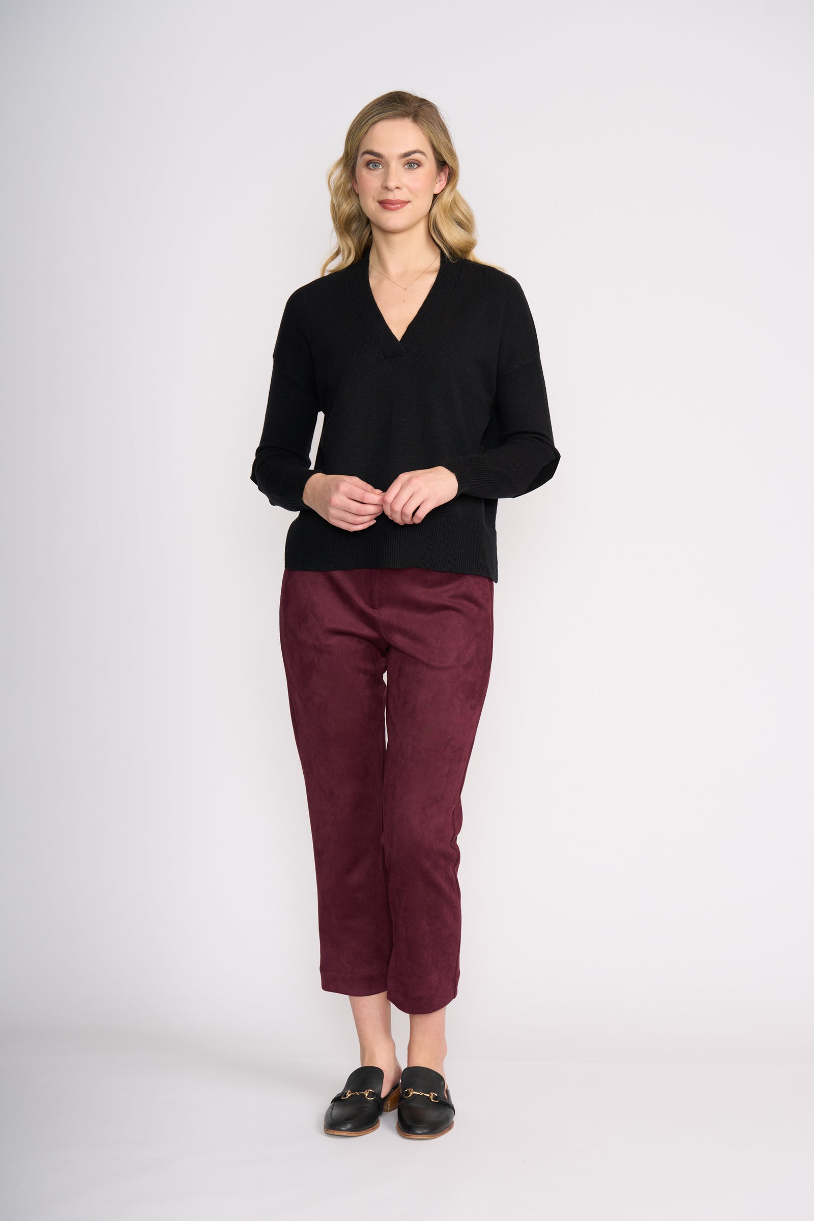 Foil Raiser Pant in Black Cherry
