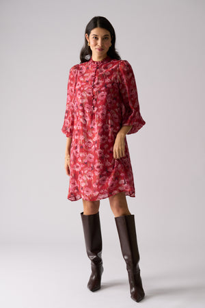 Foil Cute Pair Dress in Winter Blooms