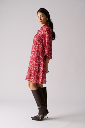 Foil Cute Pair Dress in Winter Blooms