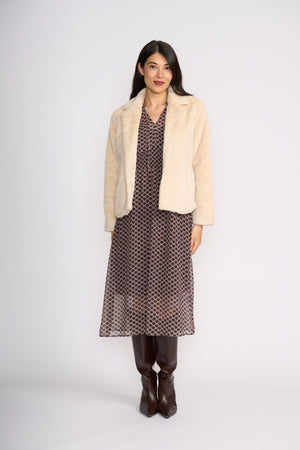 Foil Monte Jacket in Creme Brulee