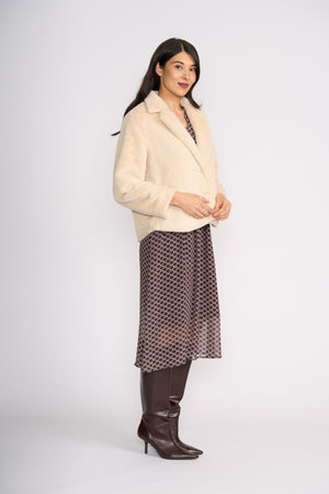 Foil Monte Jacket in Creme Brulee