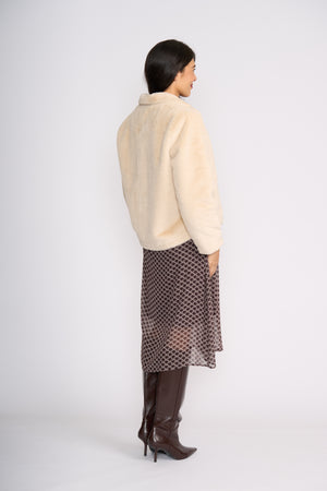 Foil Monte Jacket in Creme Brulee