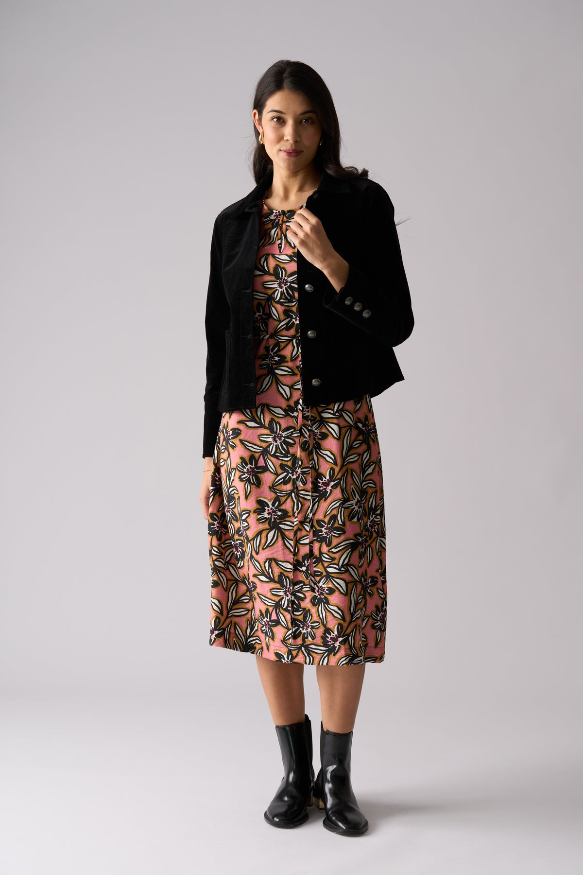Foil Pre Re-Cord Jacket in Black