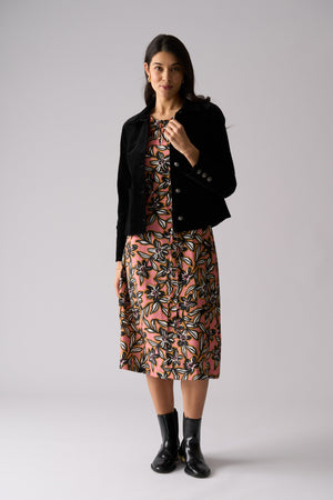 Foil Pre Re-Cord Jacket in Black