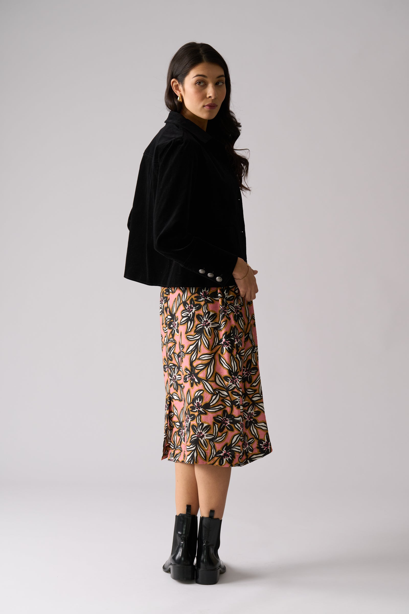 Foil Pre Re-Cord Jacket in Black