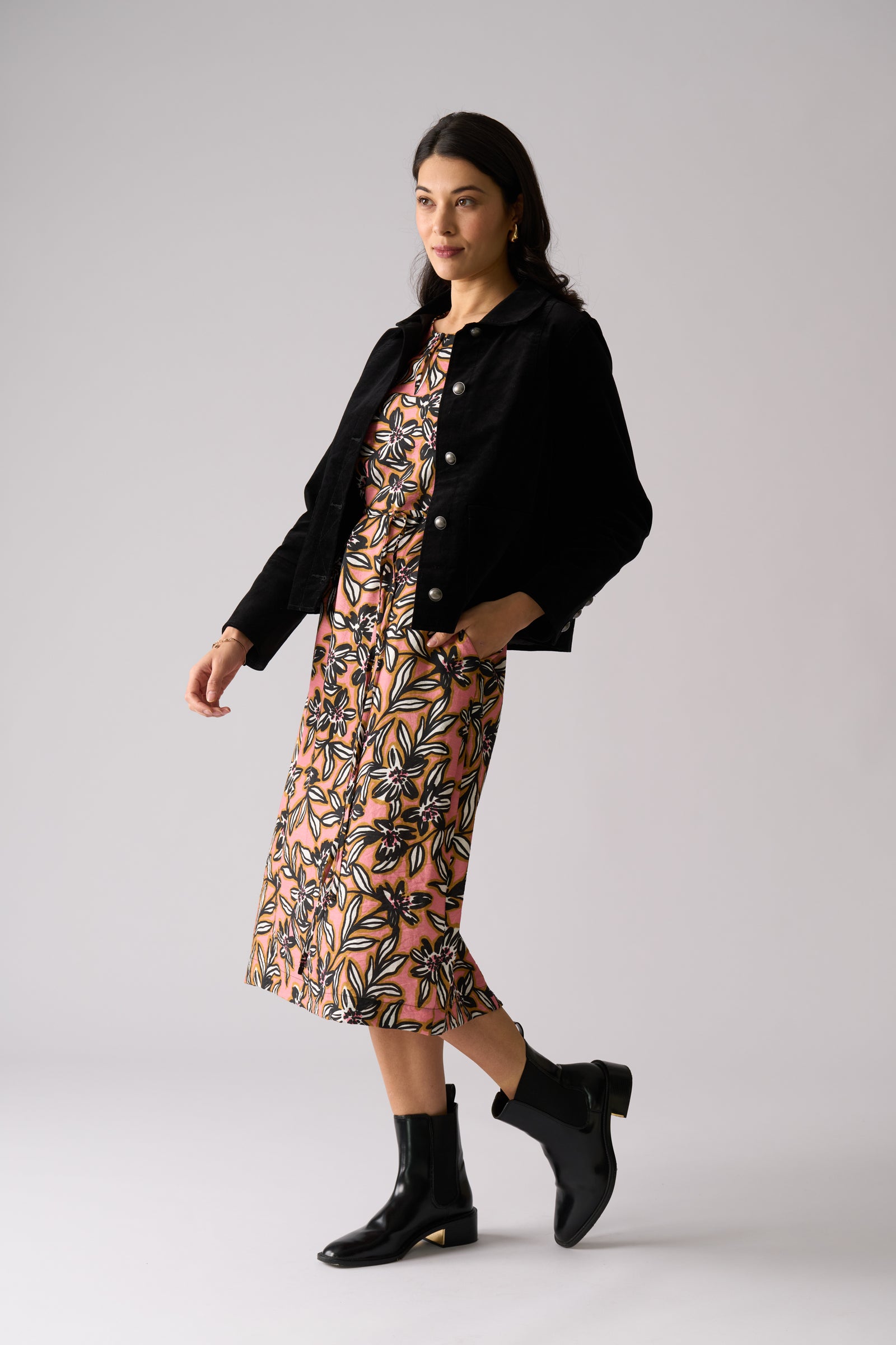 Foil Pre Re-Cord Jacket in Black