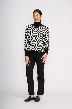 Foil Next Level Sweater in Black Hex