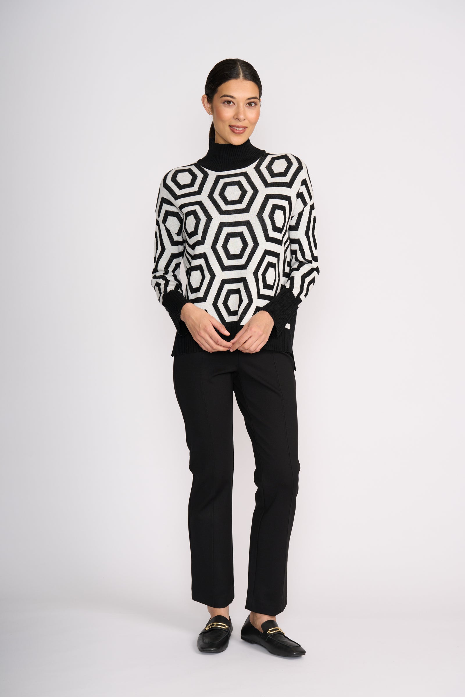 Foil Next Level Sweater in Black Hex