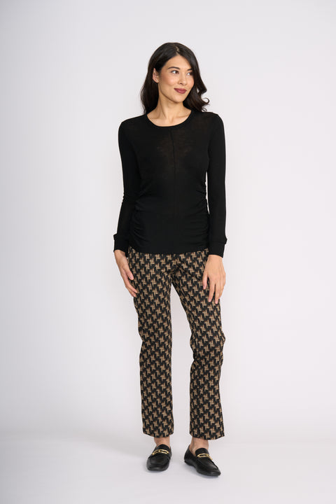 Foil Foil Double Up Top in Black