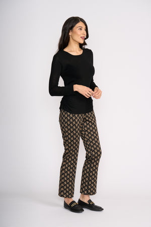 Foil Foil Double Up Top in Black
