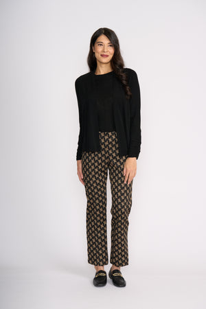 Foil High Tied Cardi in Black