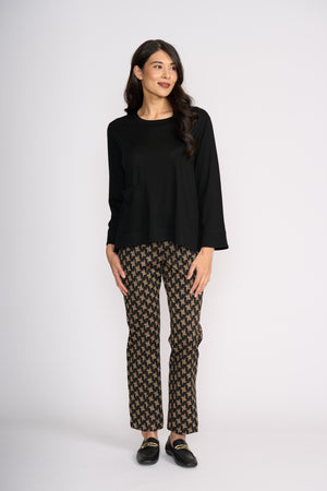 Foil Secret Agent Top in Black