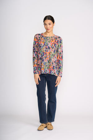 Foil Step Up Top in Fine Art