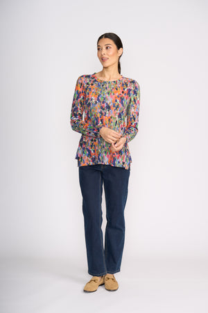 Foil Step Up Top in Fine Art