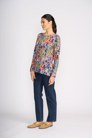 Foil Step Up Top in Fine Art