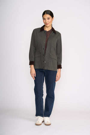 Foil Hidden Treasures Jacket in Dark Sage