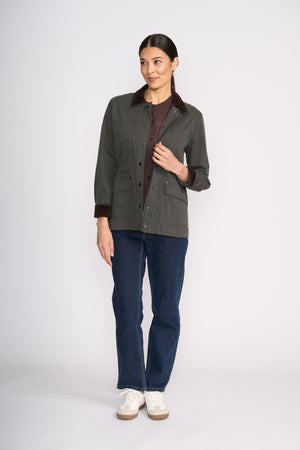 Foil Hidden Treasures Jacket in Dark Sage