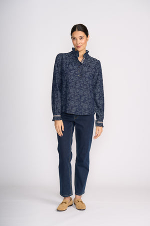 Foil Frilling Shirt in Tapestry