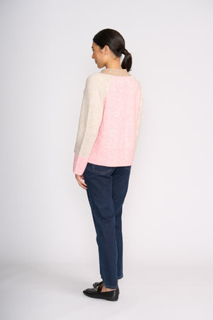 Foil Plush Love Cardi in Pink Combo