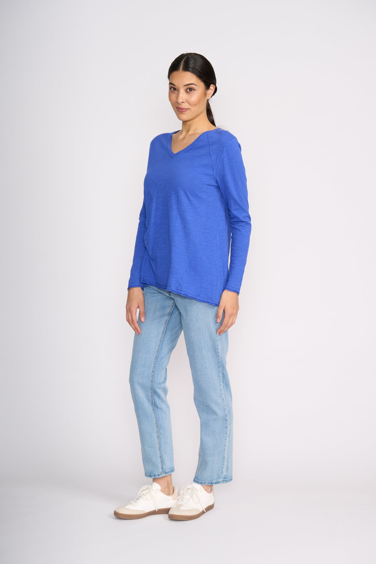 Foil New Twist Top in Electric Indigo