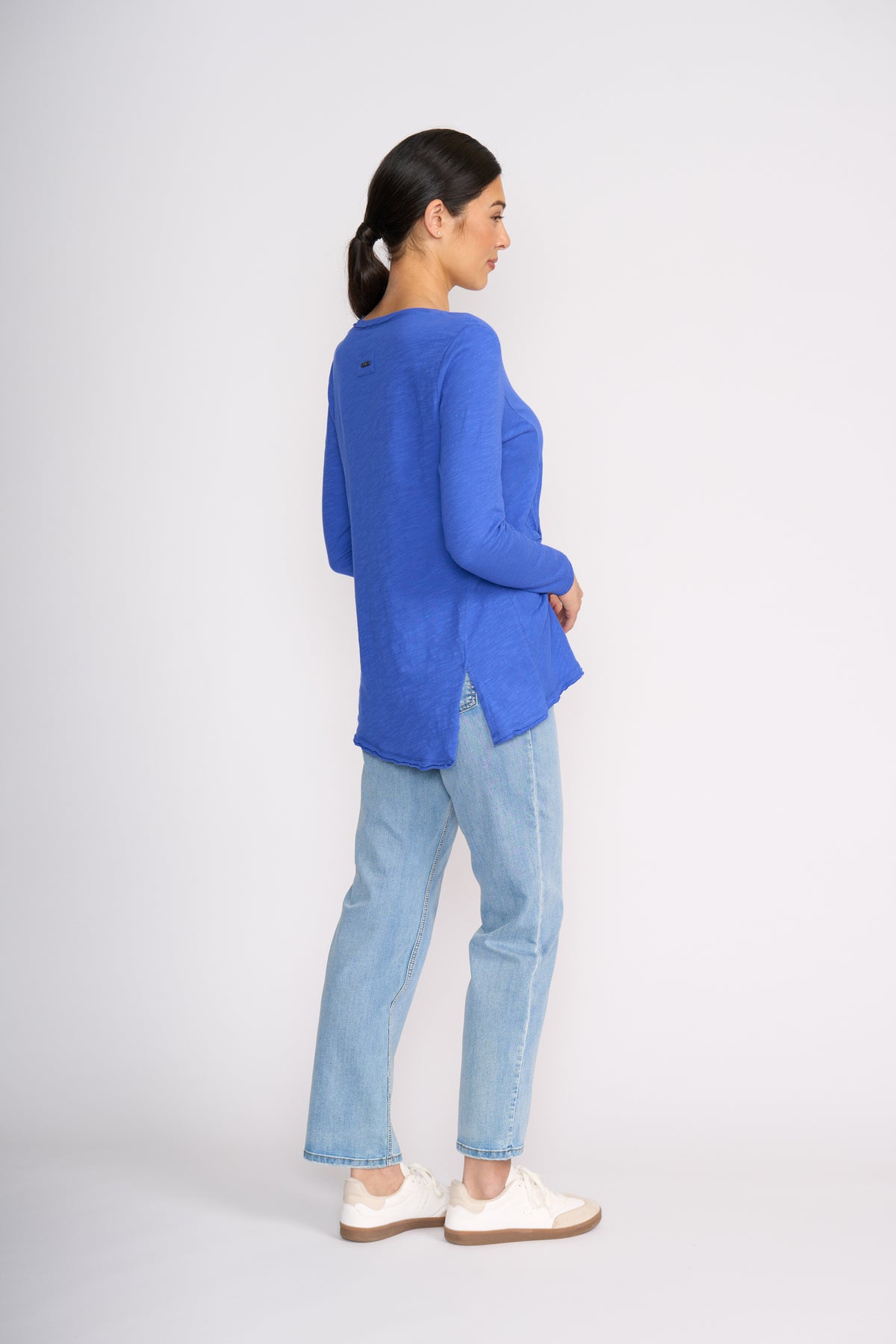 Foil New Twist Top in Electric Indigo