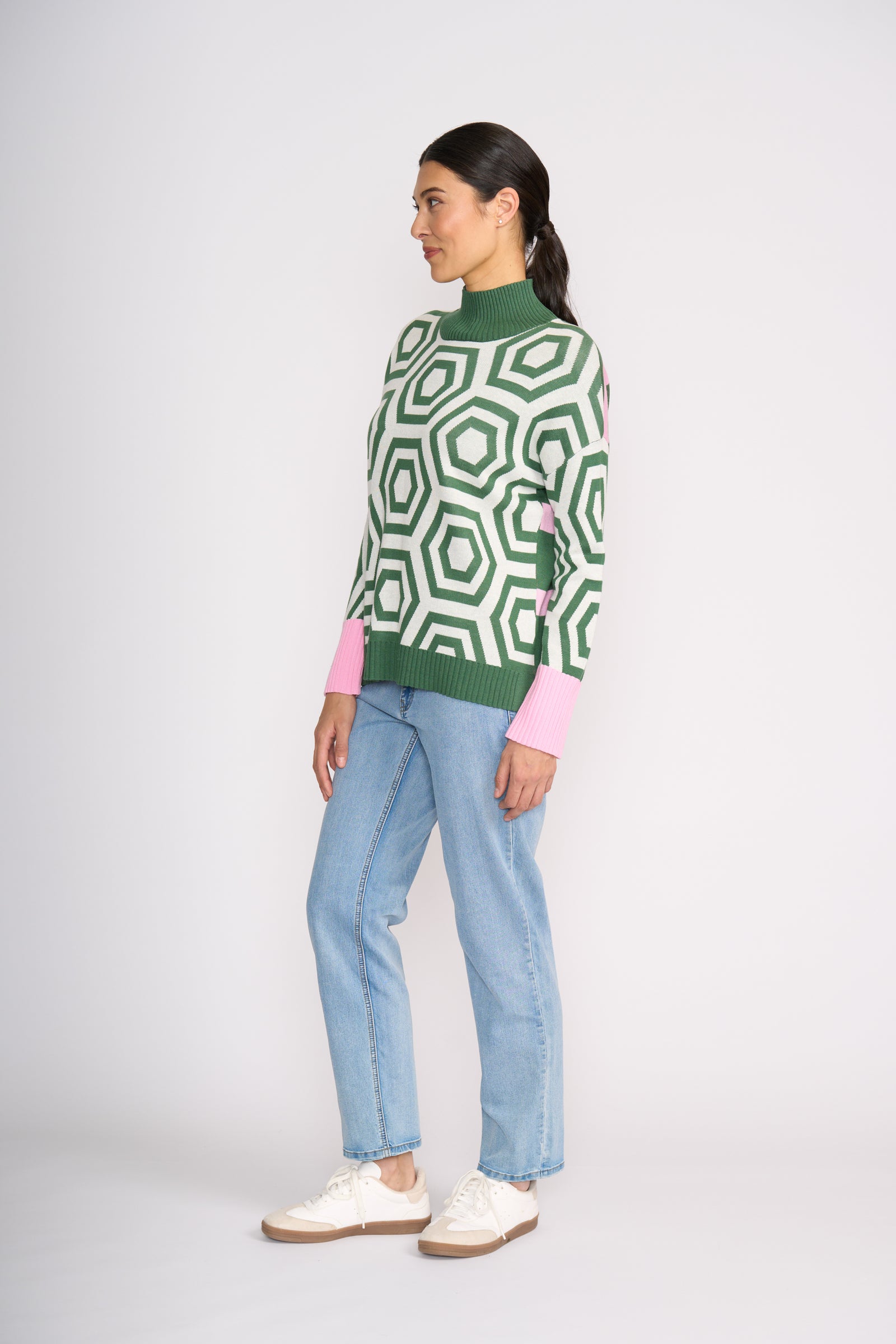 Foil Next Level Sweater in Sage Hex