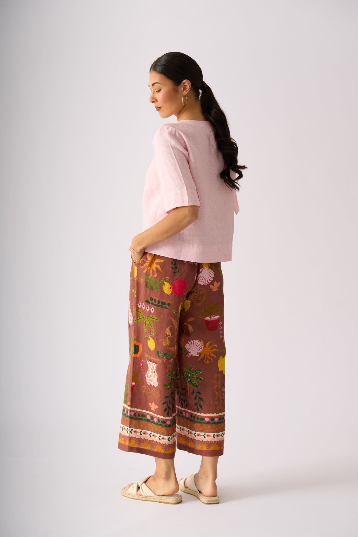 Foil Tux Top in Pale Pink