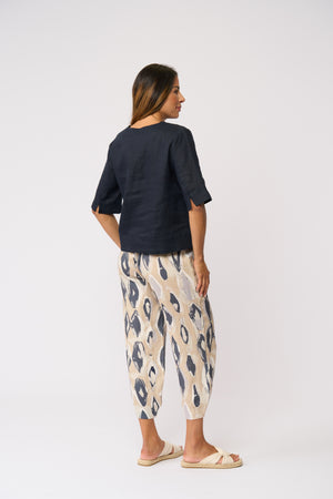 Foil Tux Top in True Navy