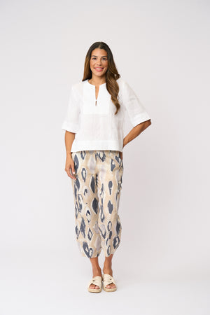 Foil Tux Top in White