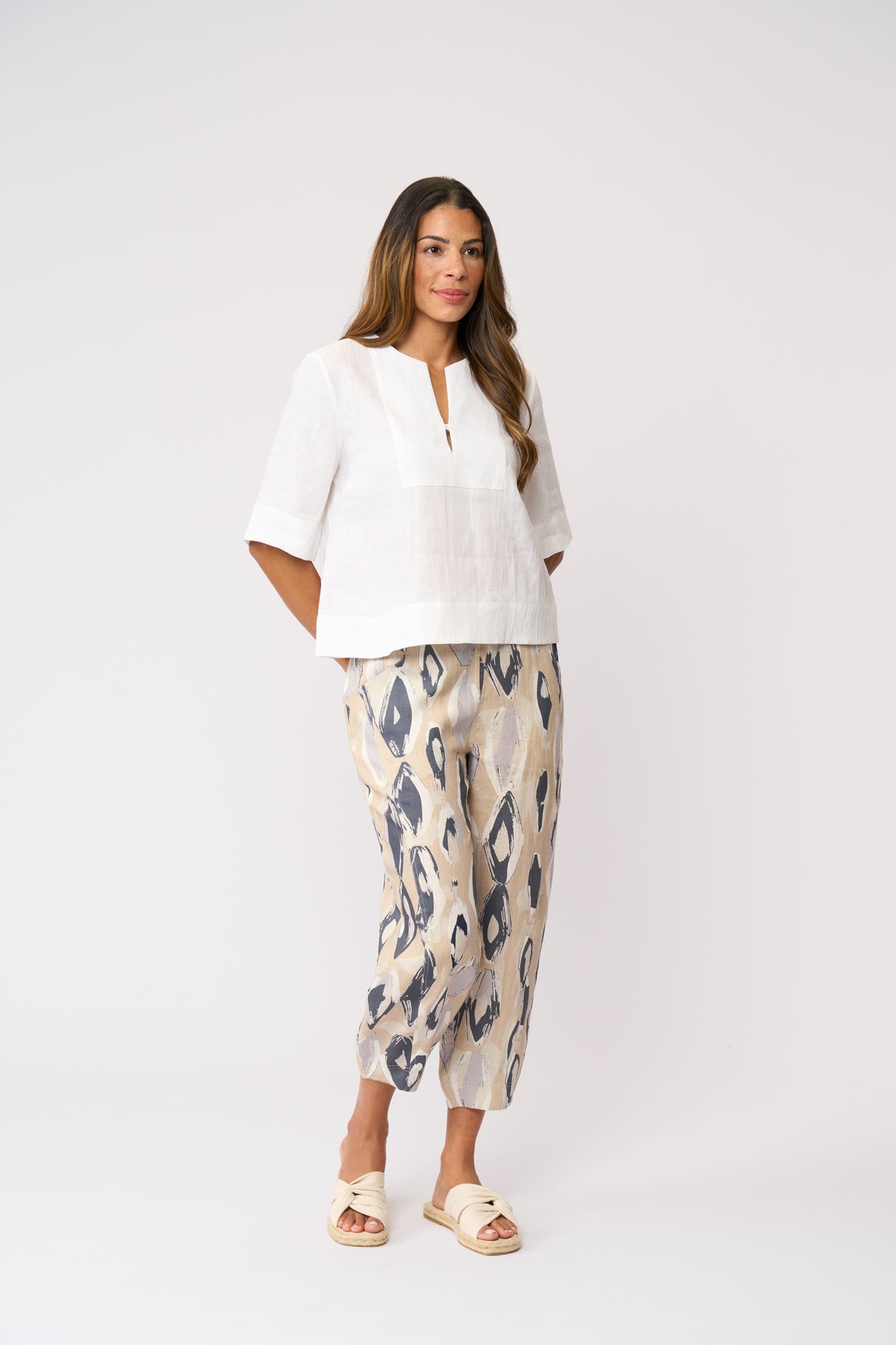 Foil Tux Top in White