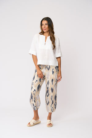 Foil Tux Top in White