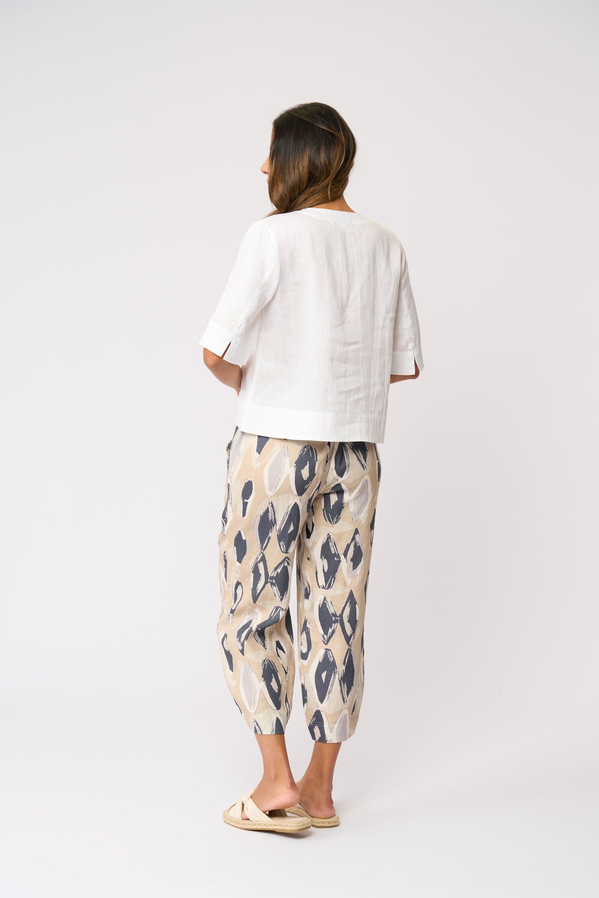 Foil Tux Top in White