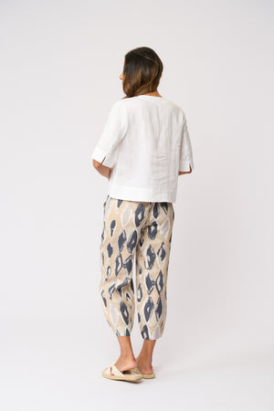Foil Tux Top in White