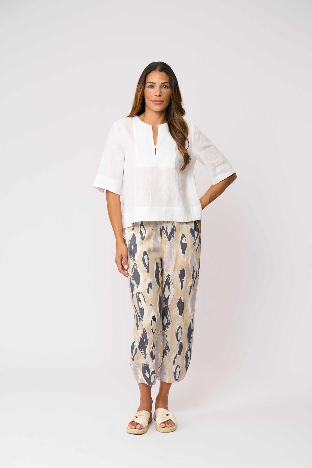 Foil Tux Top in White