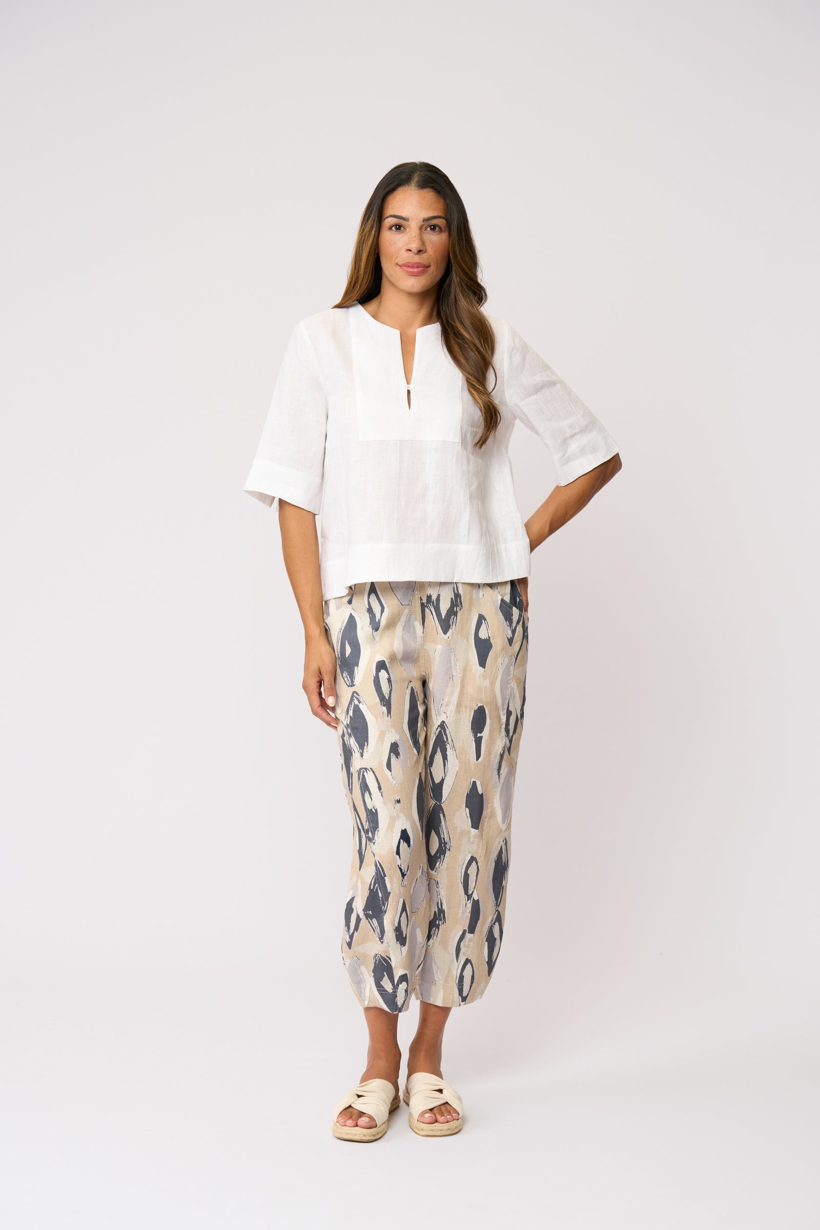 Foil Tux Top in White