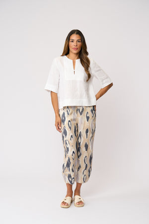 Foil Tux Top in White