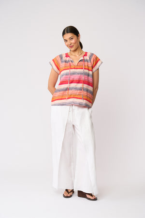 Foil Still Git It Top in Sunset Stripe