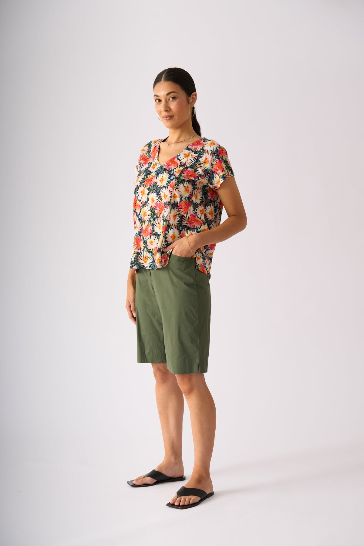 Foil Tee-Rific Short in Succulent