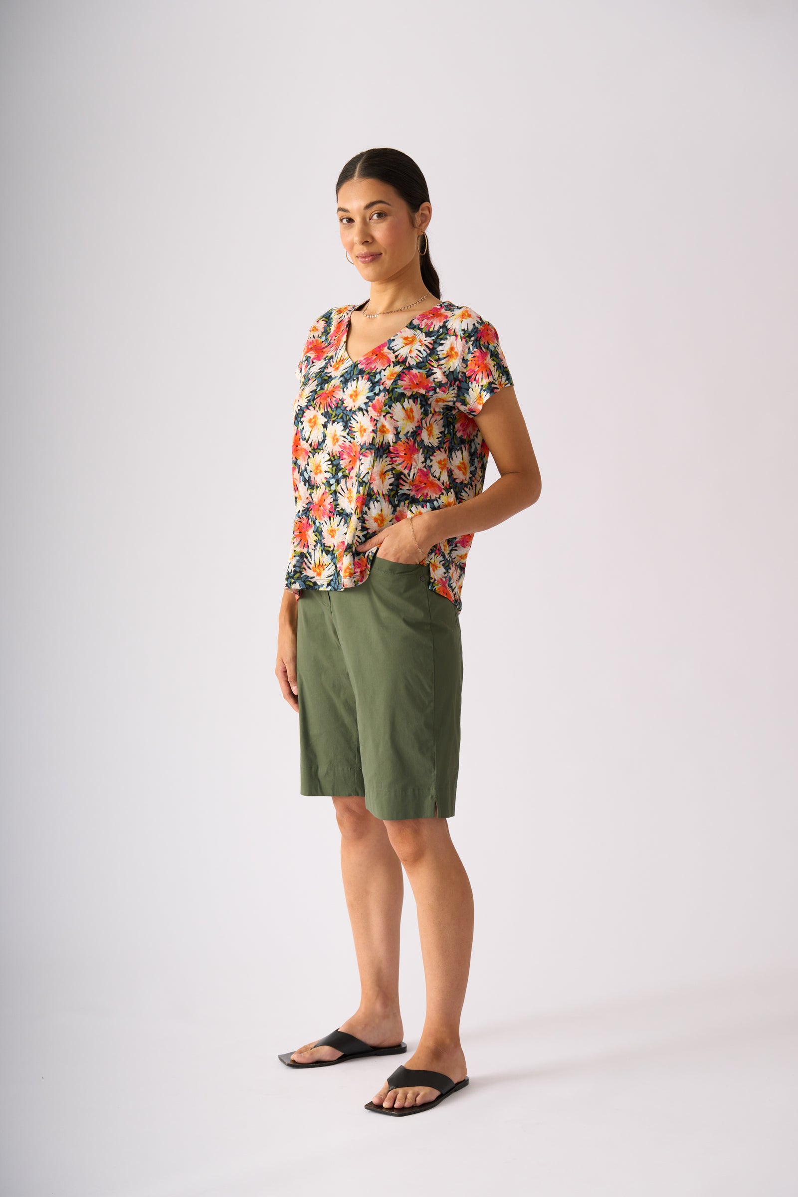 Foil Tee-Rific Short in Succulent