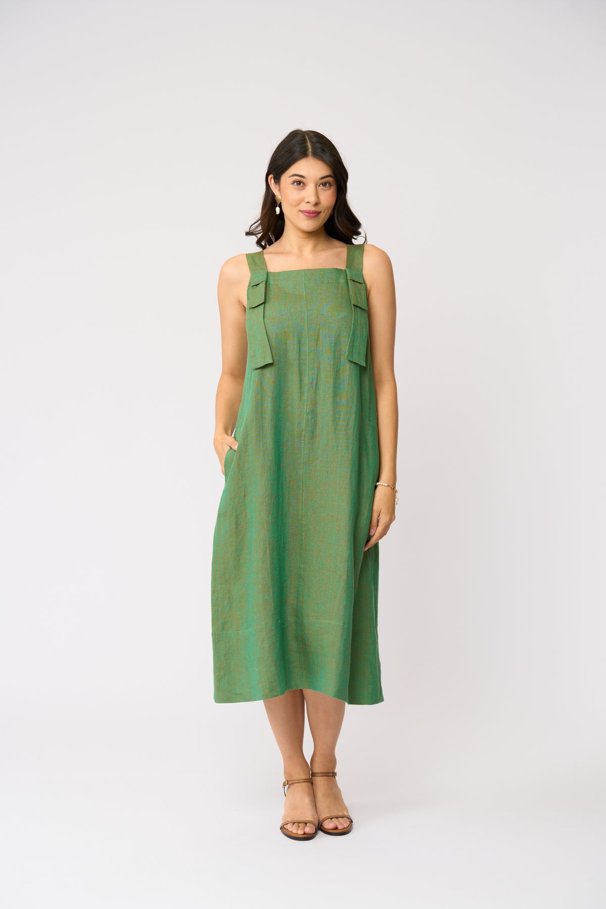 Foil Why Knot Dress in Opal