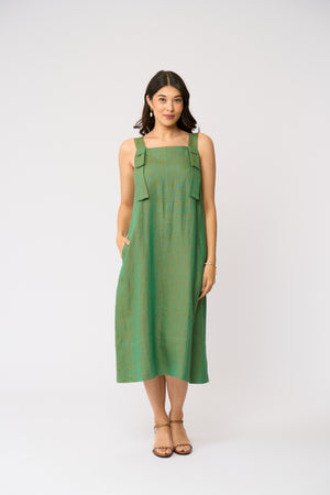 Foil Why Knot Dress in Opal