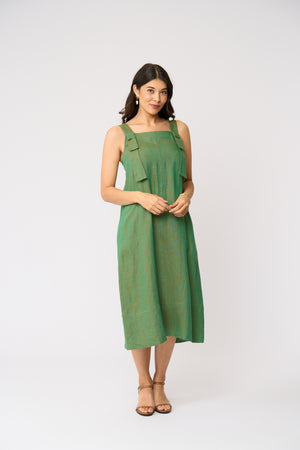 Foil Why Knot Dress in Opal