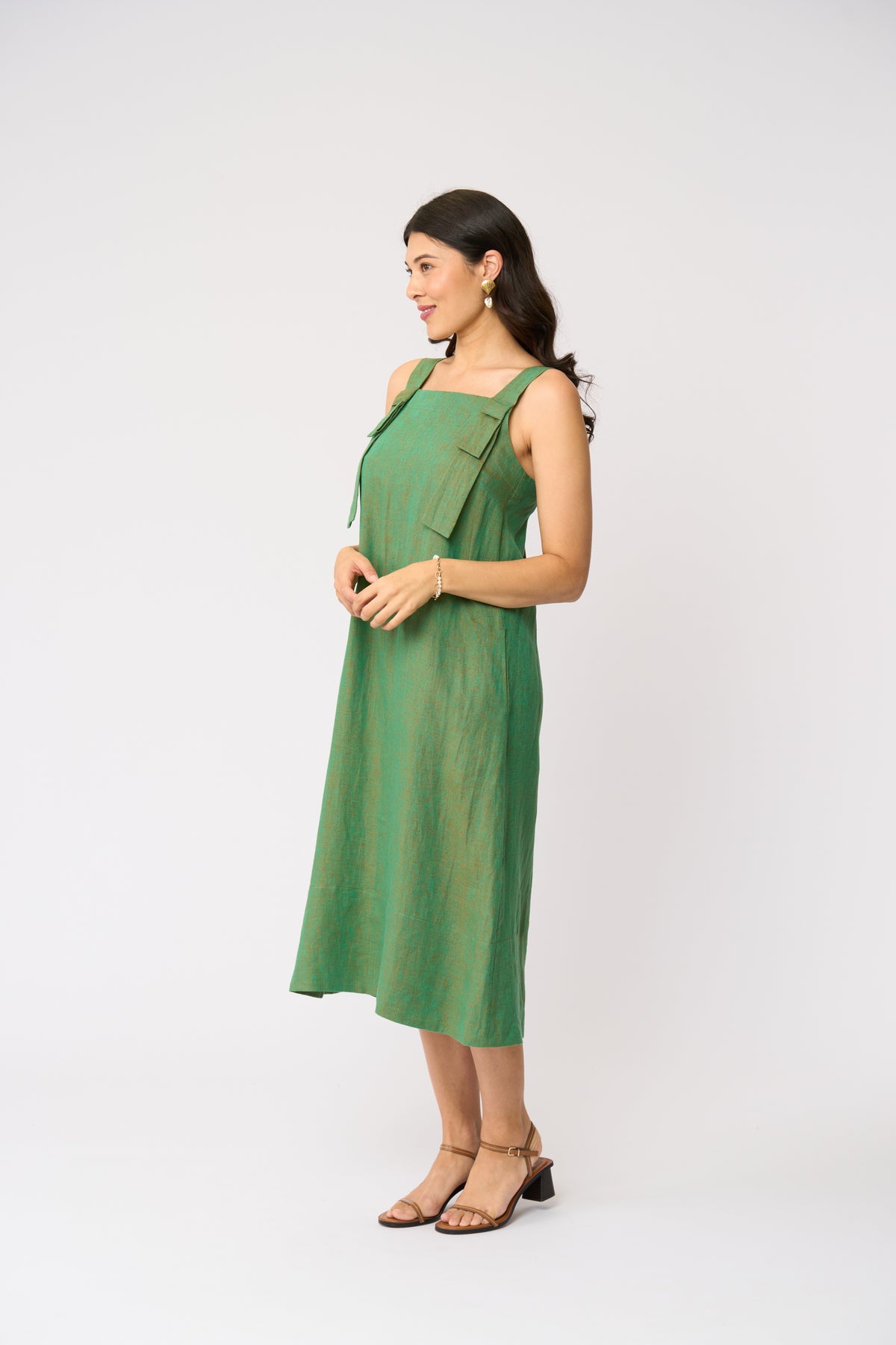 Foil Why Knot Dress in Opal