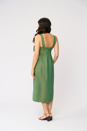 Foil Why Knot Dress in Opal