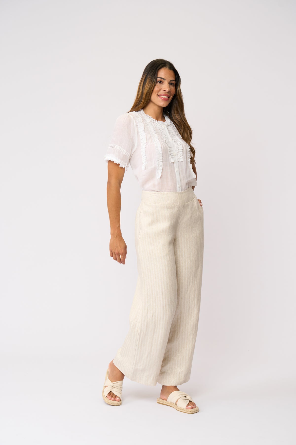 Foil Together Again Pant in Metallic Stripe