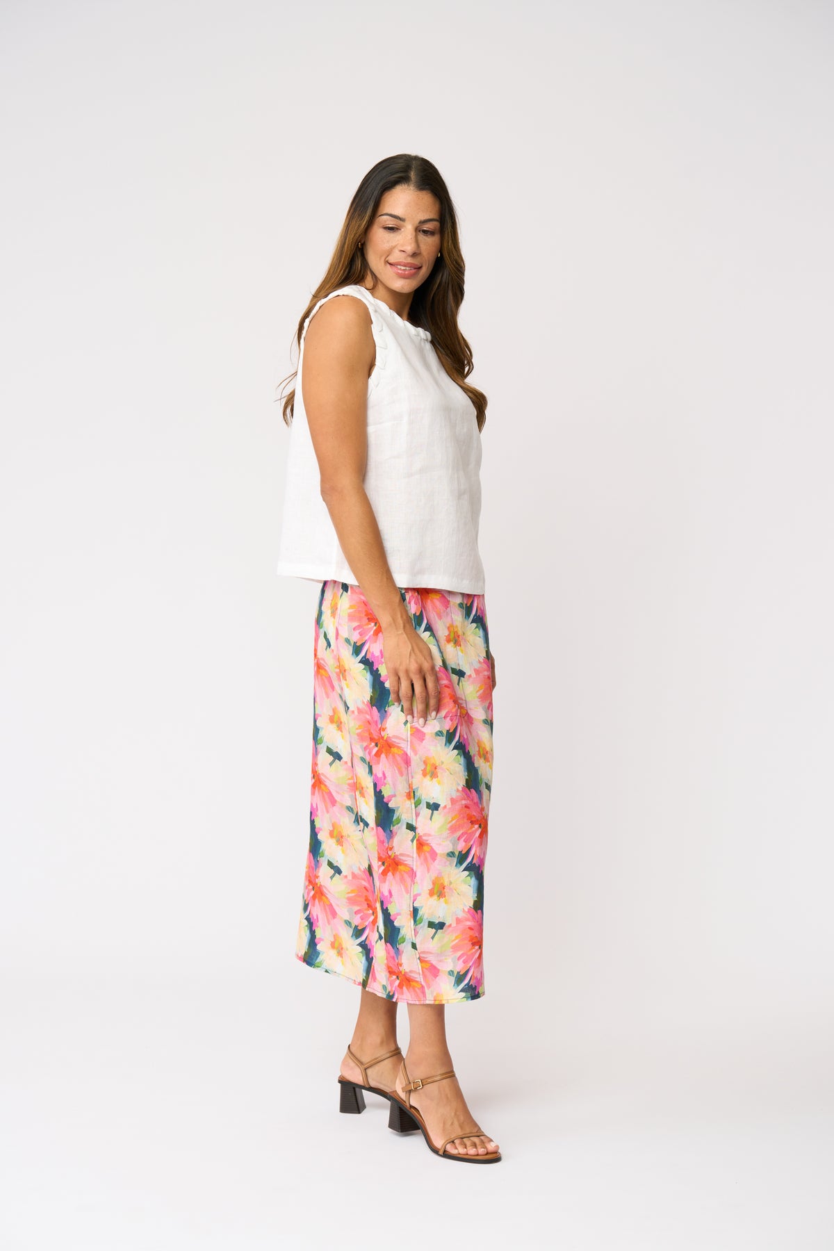Foil Speaks Volumes Skirt in Flower Burst