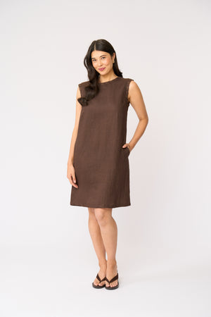 Foil Braidy Bunch Dress in Cocoa