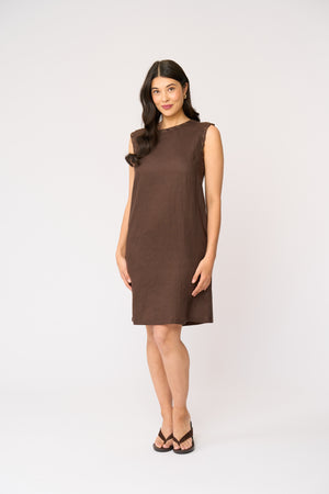 Foil Braidy Bunch Dress in Cocoa
